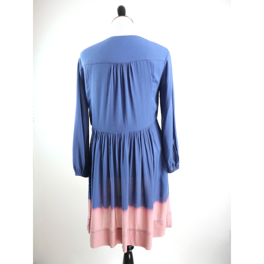 Anthropologie Holding Horses Size 2 Dip Dye Dress Blue Pink Ombre - Picture 5 of 12
